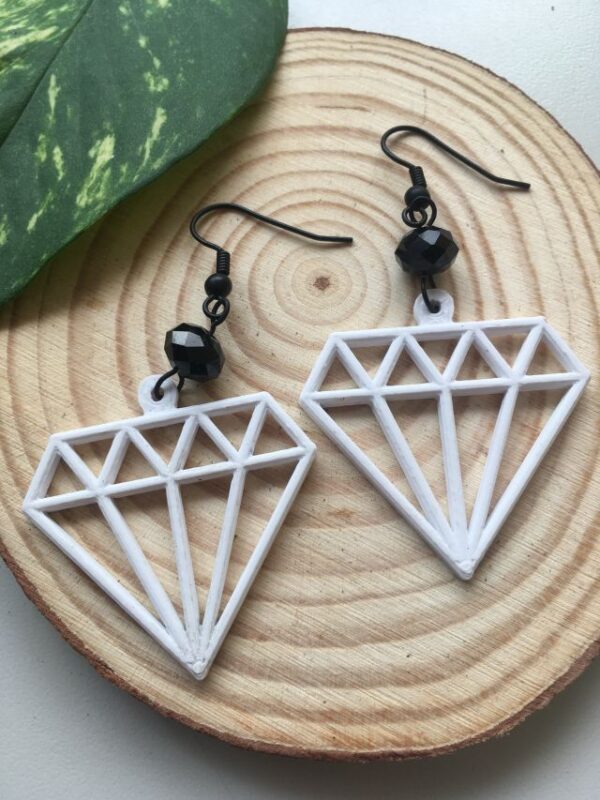 Pendientes 3D Diamond - Imagen 3